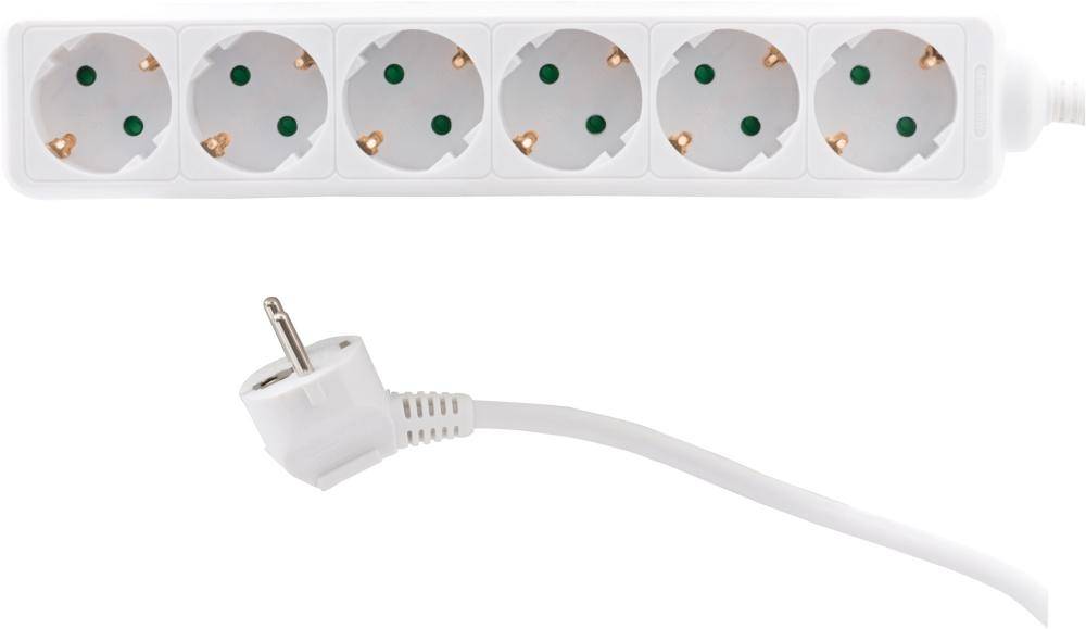REV 0512362555 Steckerleiste, Mehrfachsteckdose 6fach, Kabel 1,4m, max. 3500W,-1