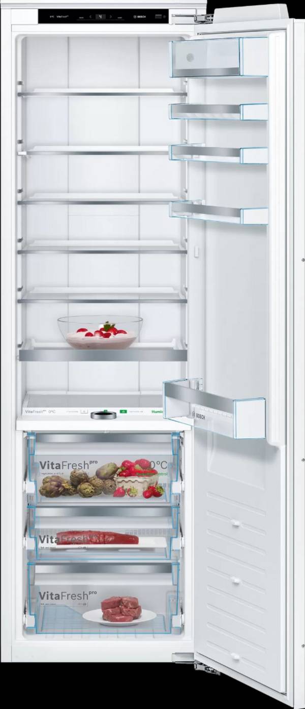 Bosch Einbaukühlschrank KIF81PFE0 | 289 L Vollraum | VitaFresh Pro | 177,5 cm Nische | EEK E | LED | TouchControl | weiß