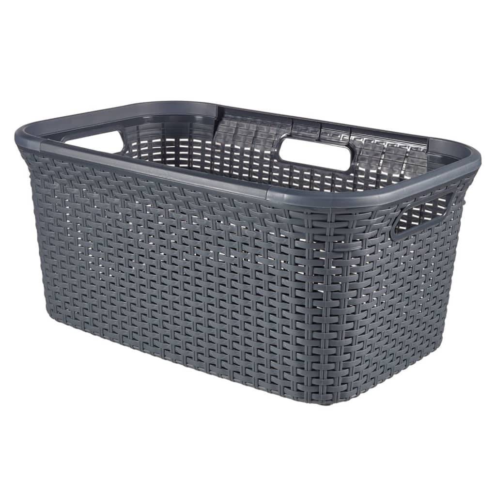 WAESCHEKORB 45L RATTAN DKL.GRA-0