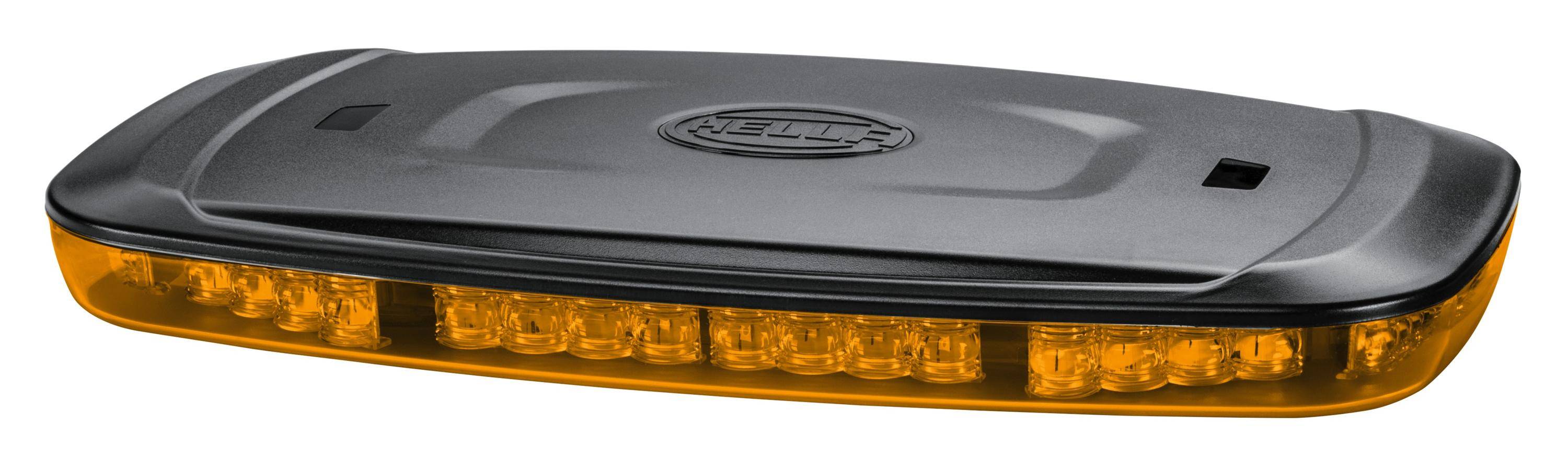 HELLA 2RL 014 565-221 LED-Warnleuchte - Mini Lightbar - 12/24V - Magnetbefestigung - glasklar - gelb-1