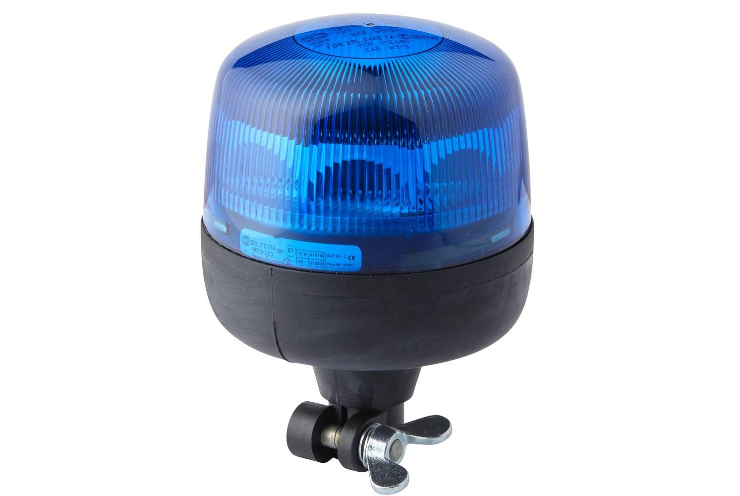 HELLA 2RL 010 979-111 LED-Rundumkennleuchte - RotaLED - 12/24V - Rohrstutzen, flexibel - blau-0