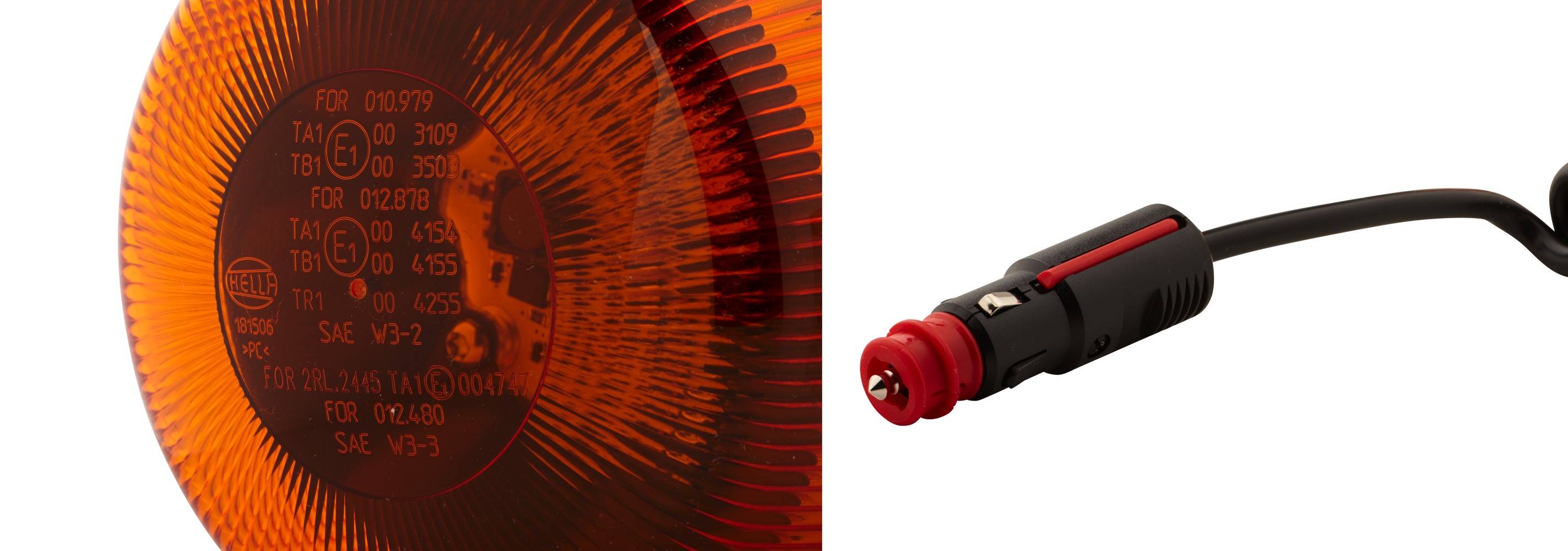 HELLA 2RL 010 979-021 LED-Rundumkennleuchte - RotaLED - 12/24V - gelb - Magnetbefestigung - gelb - K-3