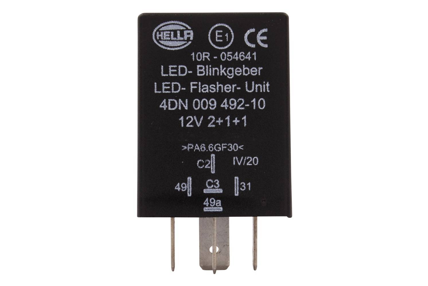 HELLA 4DN 009 492-101 Blinkgeber - 12V - 5-polig - gesteckt - LED - mit Halter-1