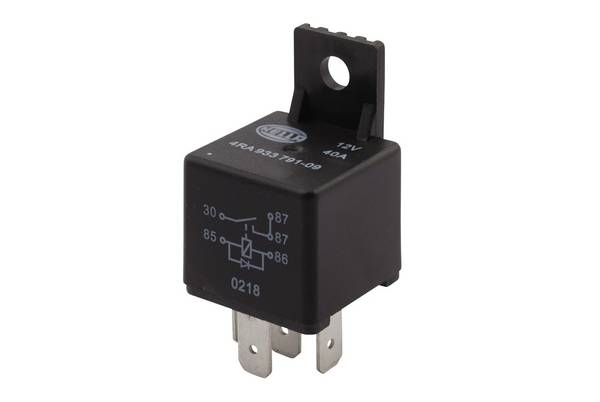 HELLA 4RA 933 791-091 Relais, Arbeitsstrom - 12V - 5-polig - Schließer - mit Halter/mit Löschdiode