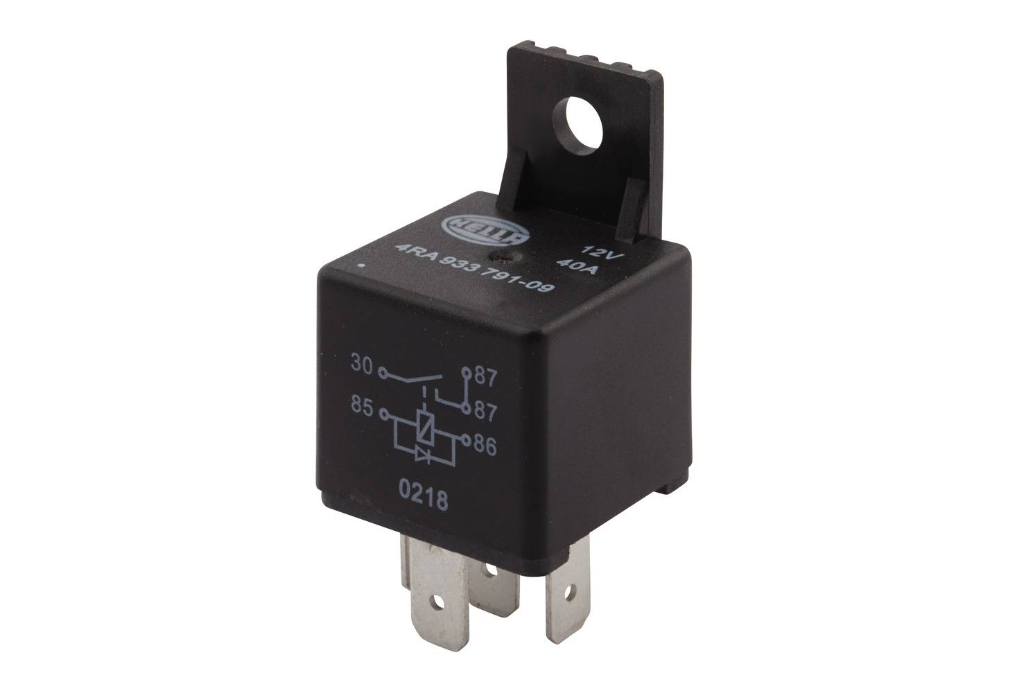 HELLA 4RA 933 791-091 Relais, Arbeitsstrom - 12V - 5-polig - Schließer - mit Halter/mit Löschdiode-0
