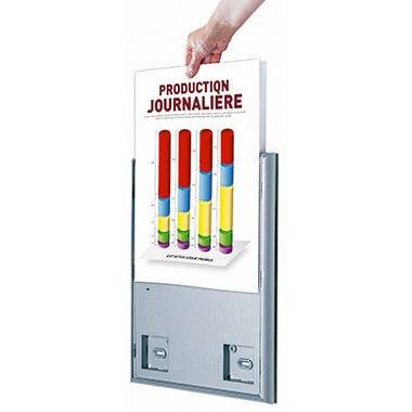 Paperflow Infodisplay 4066X4.35 DIN A4 aluminium 4 St./Pack.-2