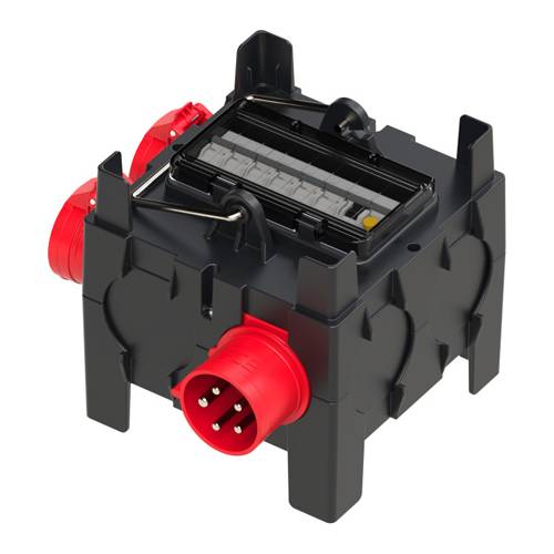PC ELECTRIC 9030119 - Mobilverteiler "IMST MV" (Eingang: 1x CEE-Gerätestecker 400V/32A/5-pol | Ausgang: 2x CEE-Steckdose-1