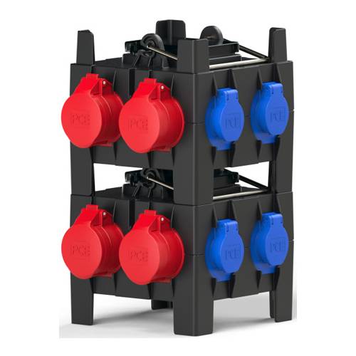 PC ELECTRIC 9030119 - Mobilverteiler "IMST MV" (Eingang: 1x CEE-Gerätestecker 400V/32A/5-pol | Ausgang: 2x CEE-Steckdose-2