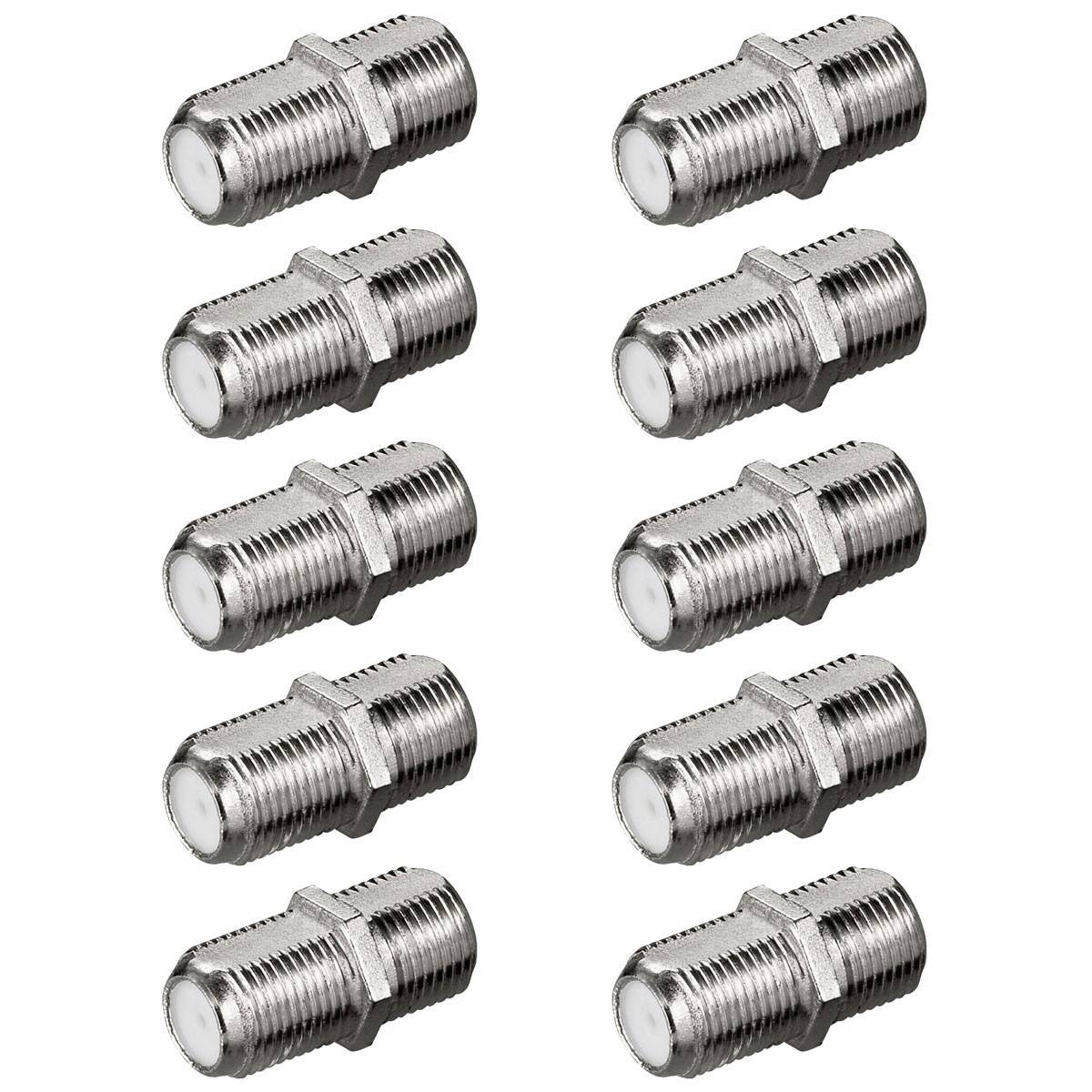 PremiumX 10x F-Verbinder SAT Buchse/Buchse für F-Stecker Koaxial Antennenkabel-0