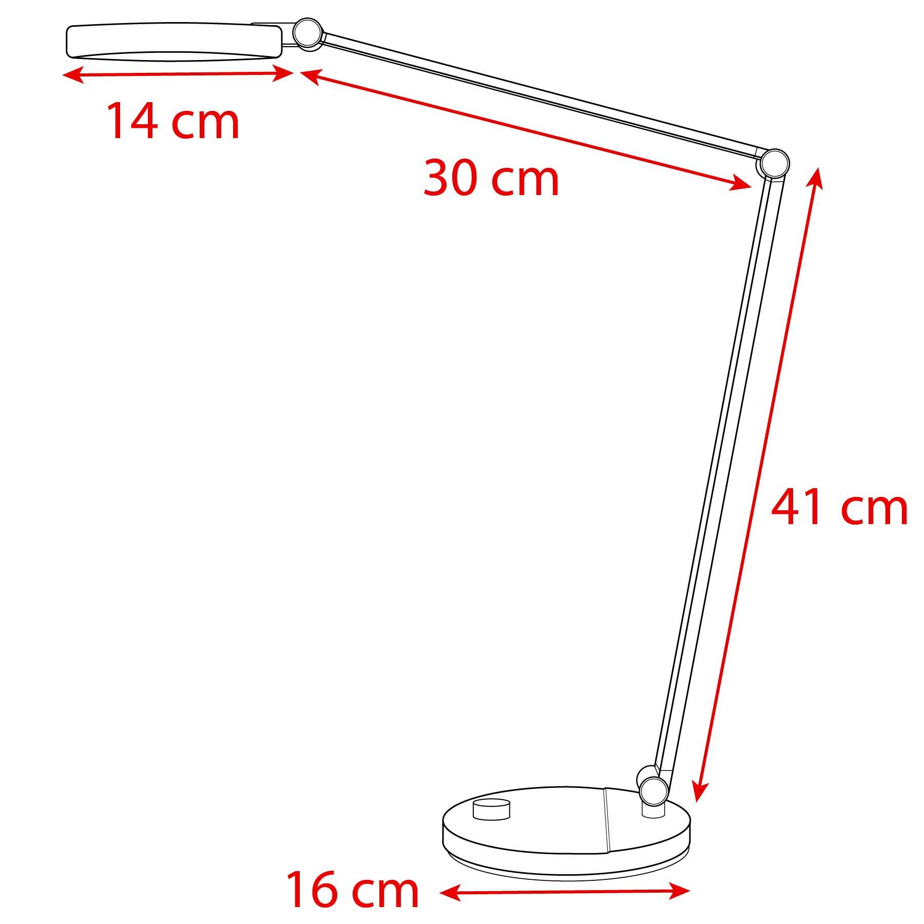 FeinTech LTL00121 LED Schreibtischlampe mit Drehknopf dimmbar schwarz-6