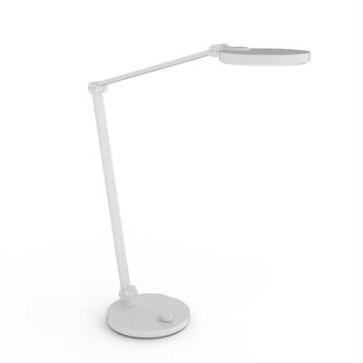 FeinTech LTL00120 LED Schreibtischlampe mit Drehknopf dimmbar weiß