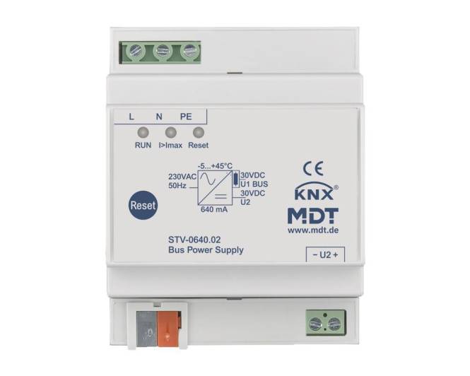 MDT Busspannungsversorgung 4TE REG 640mA - 120 x 65 x 95 mm-1