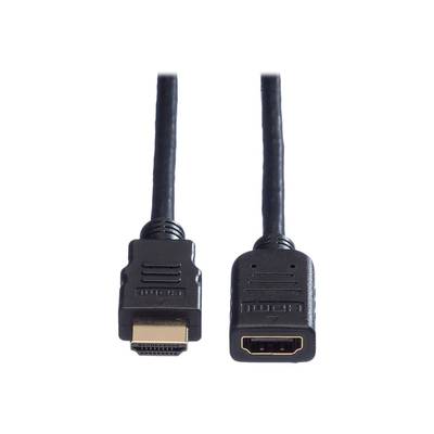 Value HDMI Verlängerungskabel HDMI-A Stecker, HDMI-A Buchse 5.00 m Schwarz 11.99.5577 Geschirmt HDMI-Kabel