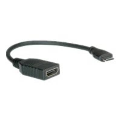 Roline HDMI Anschlusskabel HDMI-A Buchse, HDMI-Mini-C Stecker 0.15 m Schwarz 11.04.5586 Geschirmt HDMI-Kabel