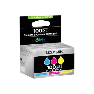 Lexmark Cartridge No. 100XL - 3er-Pack - Hohe Ergiebigkeit - Gelb - Cyan - Magen
