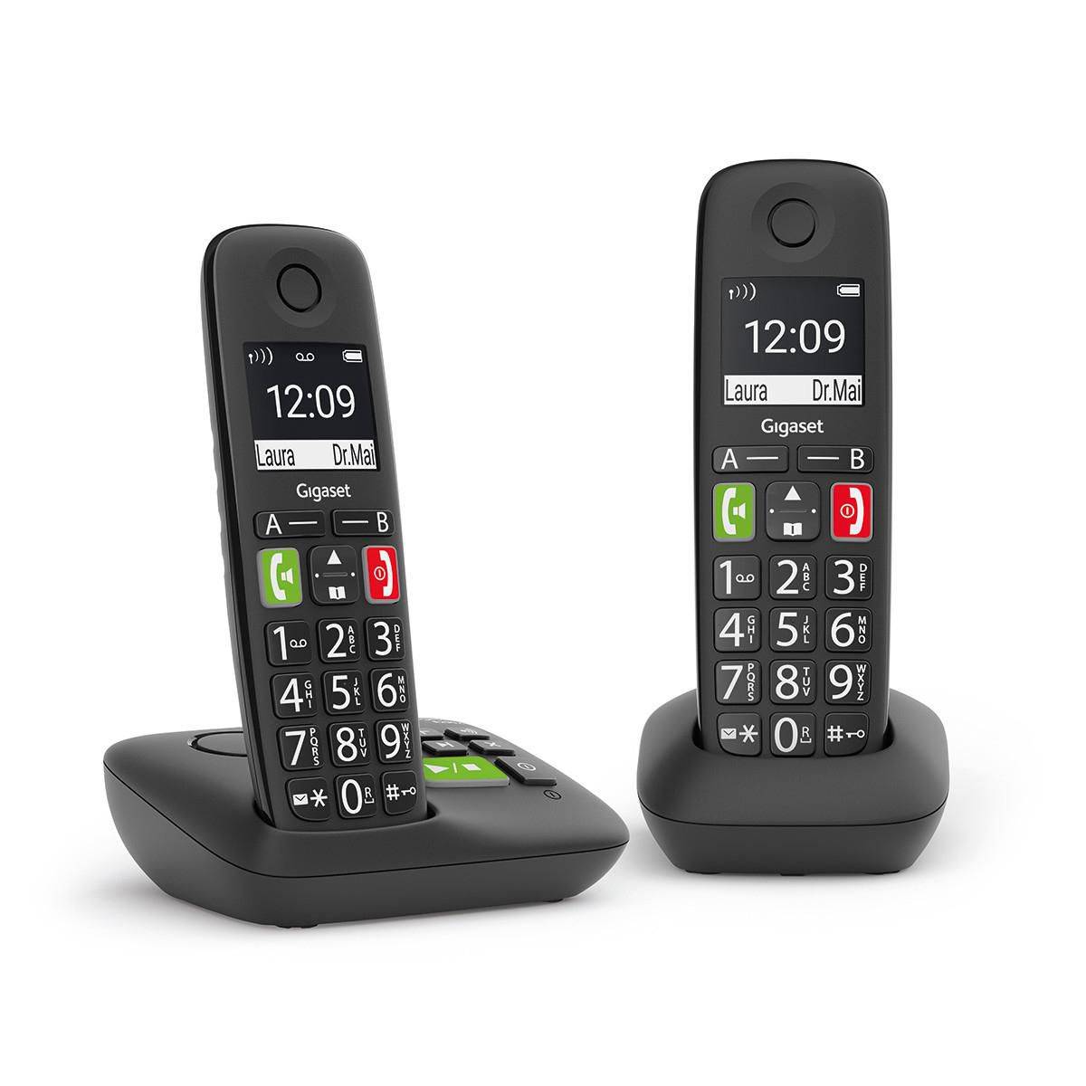 Gigaset E290A Duo - Schnurlostelefon - Anrufbeantworter mit Rufnummernanzeige --0