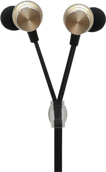 ACV In-Ear Stereo-Headset"Luxury" - gold Zipper-Style""-0