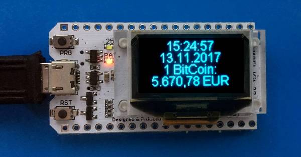 ALLNET 4duino IoT WLAN Display - ESP32 Modul mit 4 Zeilen