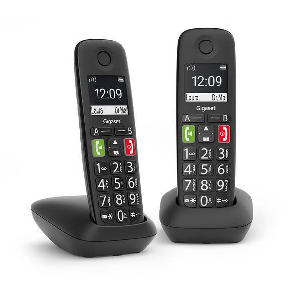 Gigaset E290 Duo - Schnurlostelefon mit Rufnummernanzeige - ECO DECT\GAP - Schwa