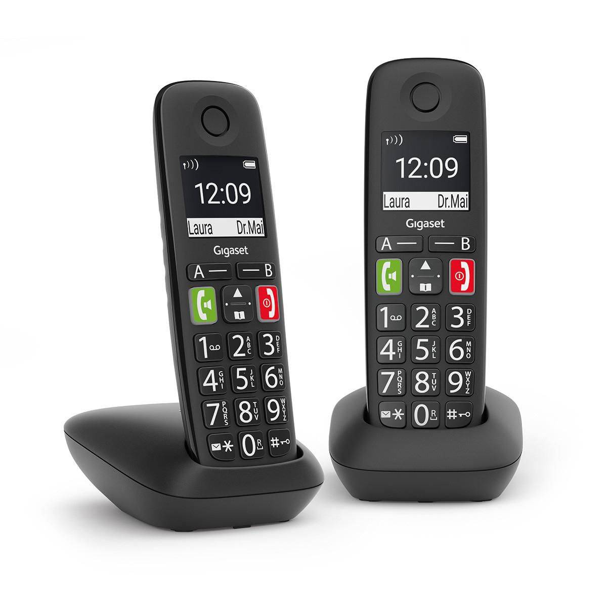 Gigaset E290 Duo - Schnurlostelefon mit Rufnummernanzeige - ECO DECT\GAP - Schwa-0