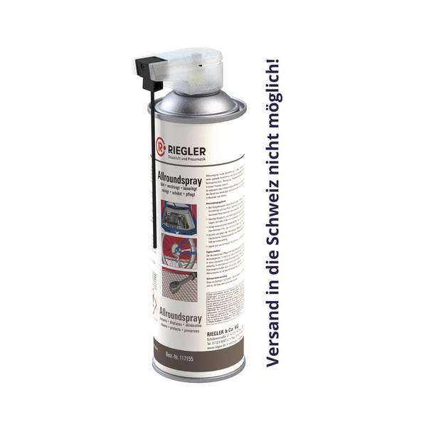 RIEGLER Allroundspray, ohne PTFE, Multidüse, Korrosionsschutz, Reinigung, Wasserverdrängung, Schmierung, Konservierung,