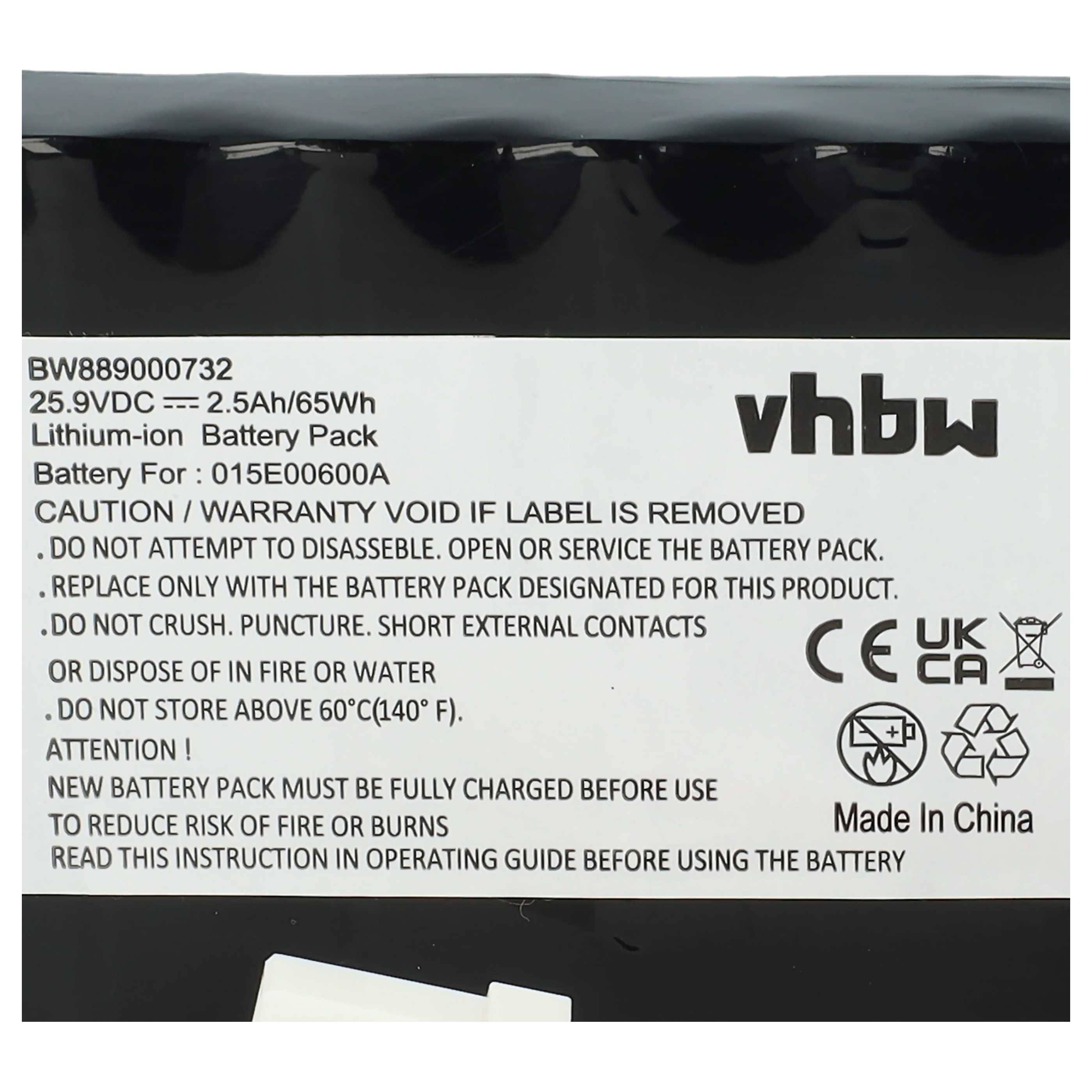 vhbw Akku kompatibel mit Tech Line Next Tech DX2 | LX2, SX2 Rasenroboter Rasenmäher (2500mAh 25,9V Li-Ion)-3