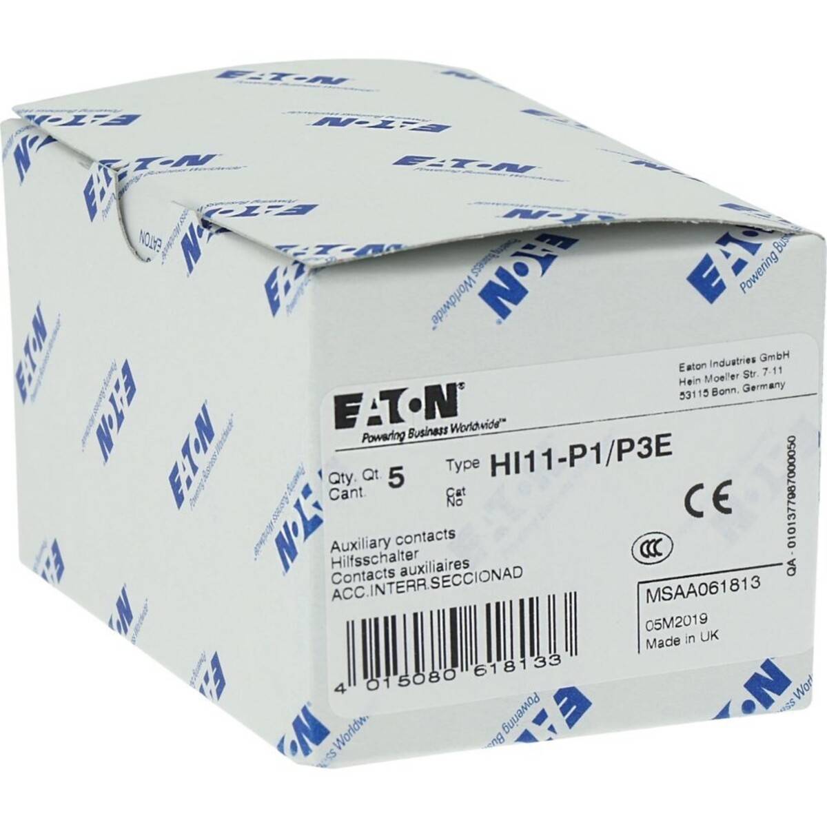 Eaton Hilfsschalterblock 1S 1Ö aufsteck 6A/AC Schraub-2