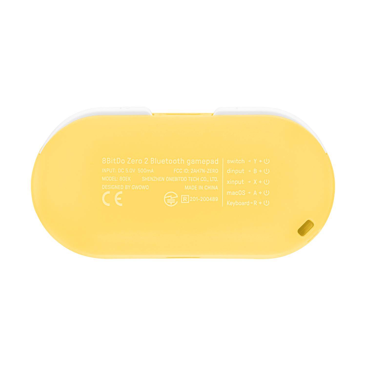 8BitDo Zero 2 Bluetooth Gamepad, gelb-1
