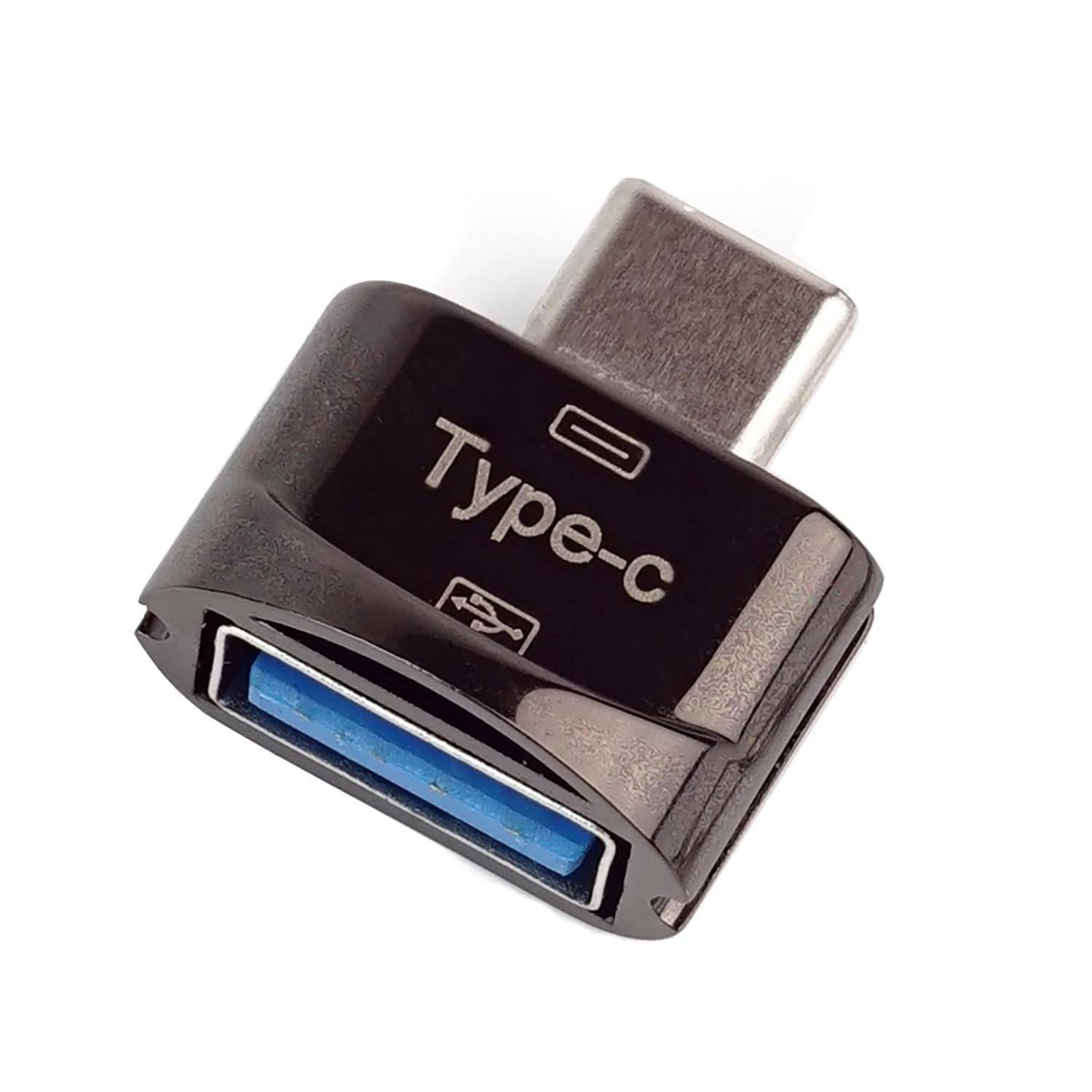 USB-C 2.0 Adapter, C Stecker - A Buchse, kompakte Bauform, Schlüsselanhänger, schwarz-0
