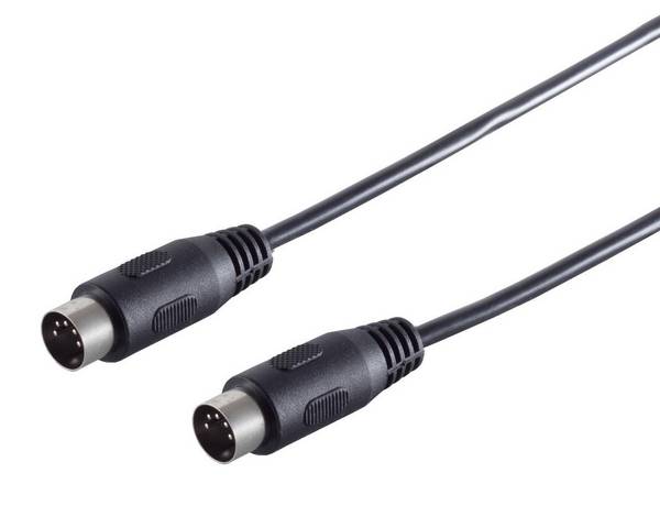 Audio / MIDI Kabel, 5-pol. DIN-Stecker DIN-Stecker, schwarz - Länge: 1,50 m