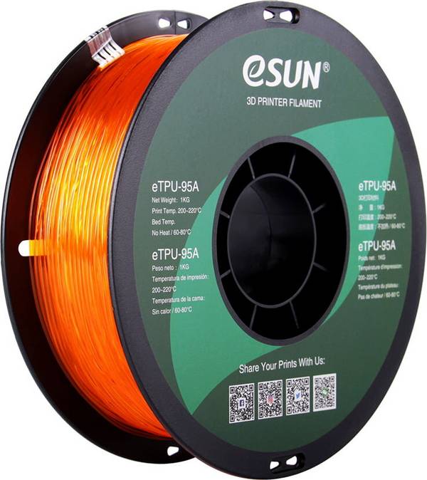 eSUN TPU-95A Translucent Orange, 1,75 mm / 1000 g