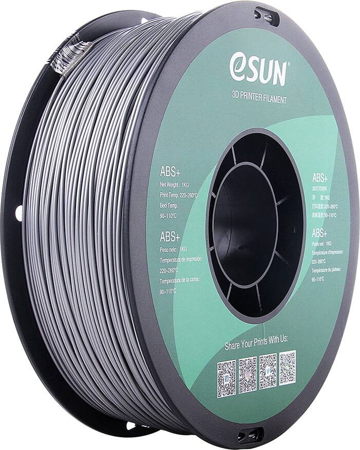 Esun Silber - 1 kg - vakuumversiegelter Beutel - ABS+ filament (3D) - Silber-0