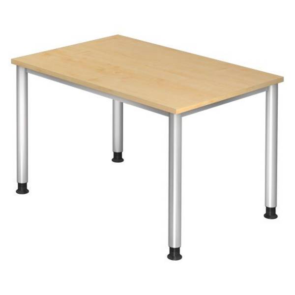 Hammerbacher Schreibtisch Hanna, 120 x 80 cm, höhenverstellbar von 68,5 bis 81 cm, ahorn