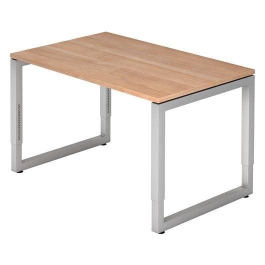Hammerbacher Schreibtisch Ramona, 120 x 80 cm, höhenverstellbar von 65 bis 85 cm, nussbaum-0