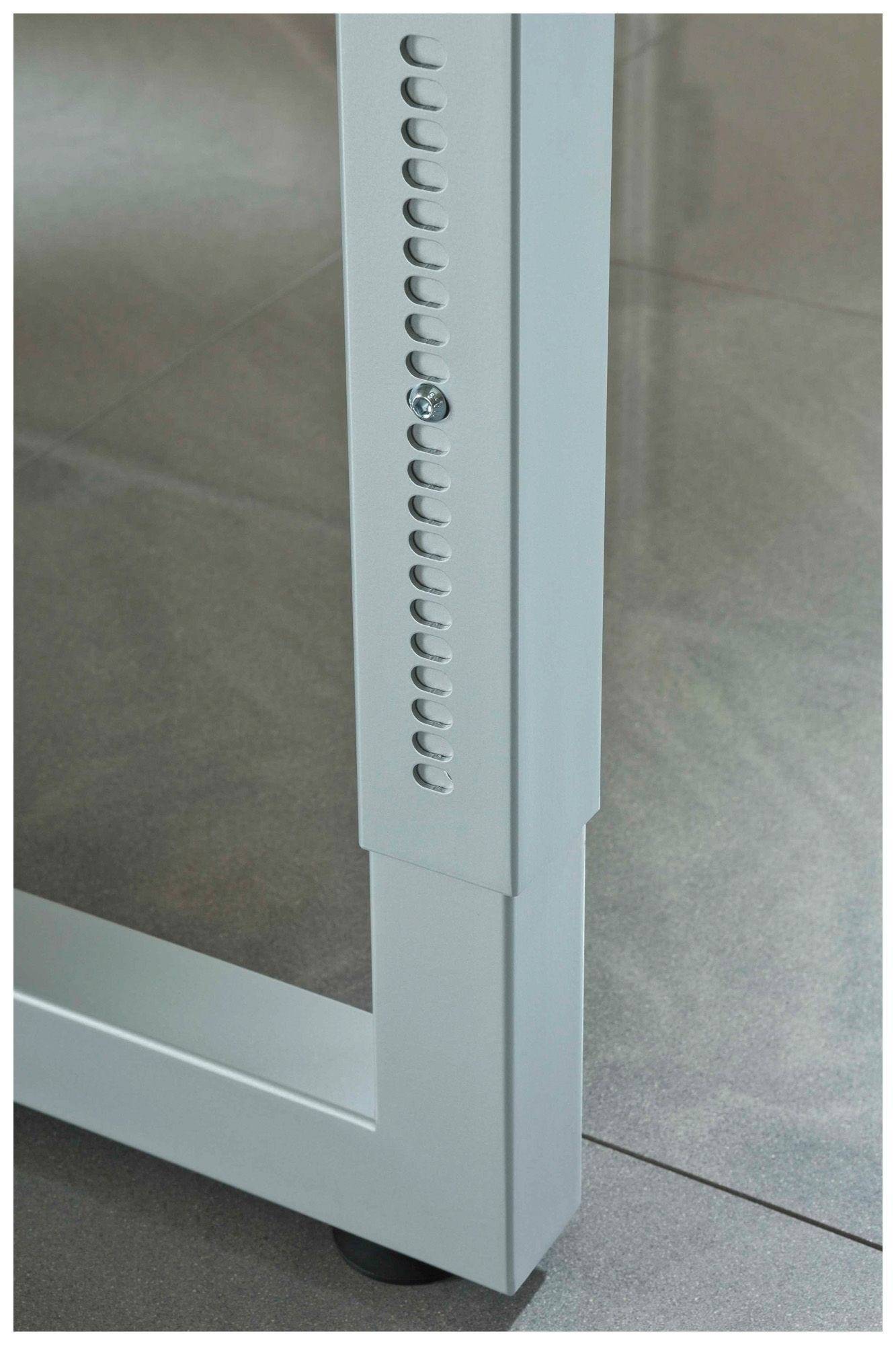 Hammerbacher Schreibtisch Ramona, 120 x 80 cm, höhenverstellbar von 65 bis 85 cm, nussbaum-4