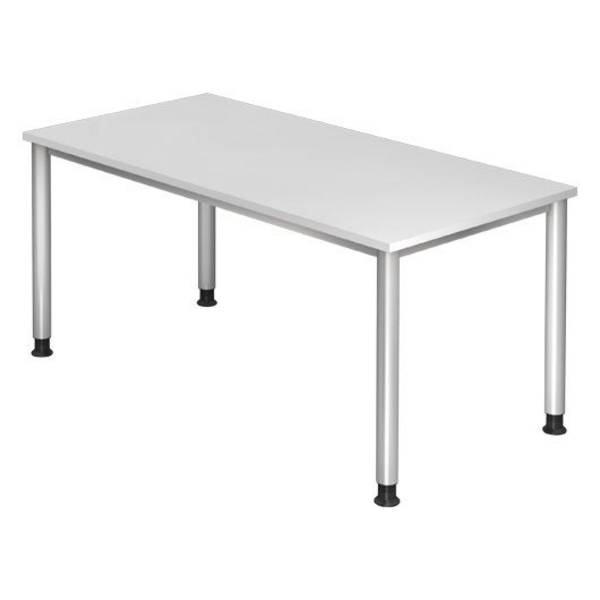 Hammerbacher Schreibtisch Hanna, 160 x 80 cm, höhenverstellbar von 68,5 bis 81 cm, weiß