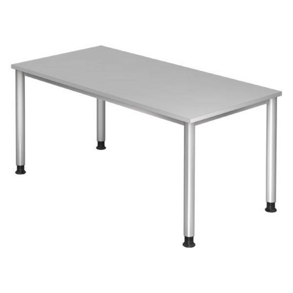 Hammerbacher Schreibtisch Hanna, 160 x 80 cm, höhenverstellbar von 68,5 bis 81 cm, grau