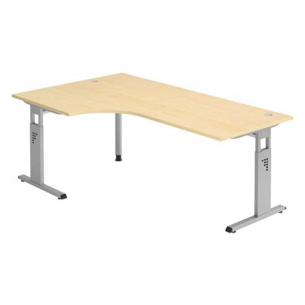 Hammerbacher Schreibtisch Mandy, 200 x 120 cm, höhenverstellbar von 65 bis 85 cm, ahorn