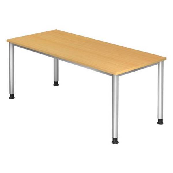 Hammerbacher Schreibtisch Hanna, 180 x 80 cm, höhenverstellbar von 68,5 bis 81 cm, buche