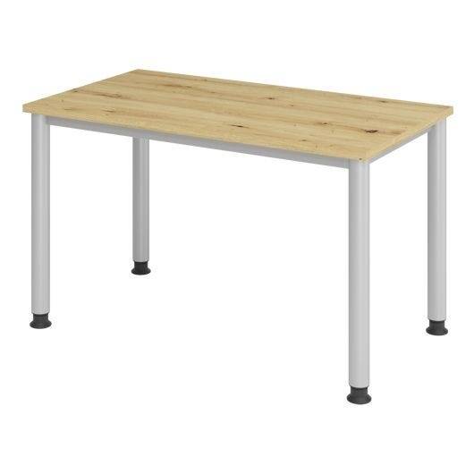 Hammerbacher Schreibtisch Homeoffice Mini, 120 x 67,2 cm, verstellbar von 68,5 bis 81 cm, asteiche-0
