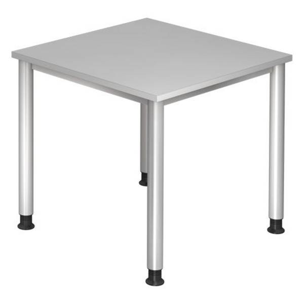 Hammerbacher Schreibtisch Hanna, 80 x 80 cm, höhenverstellbar von 68,5 bis 81 cm, grau