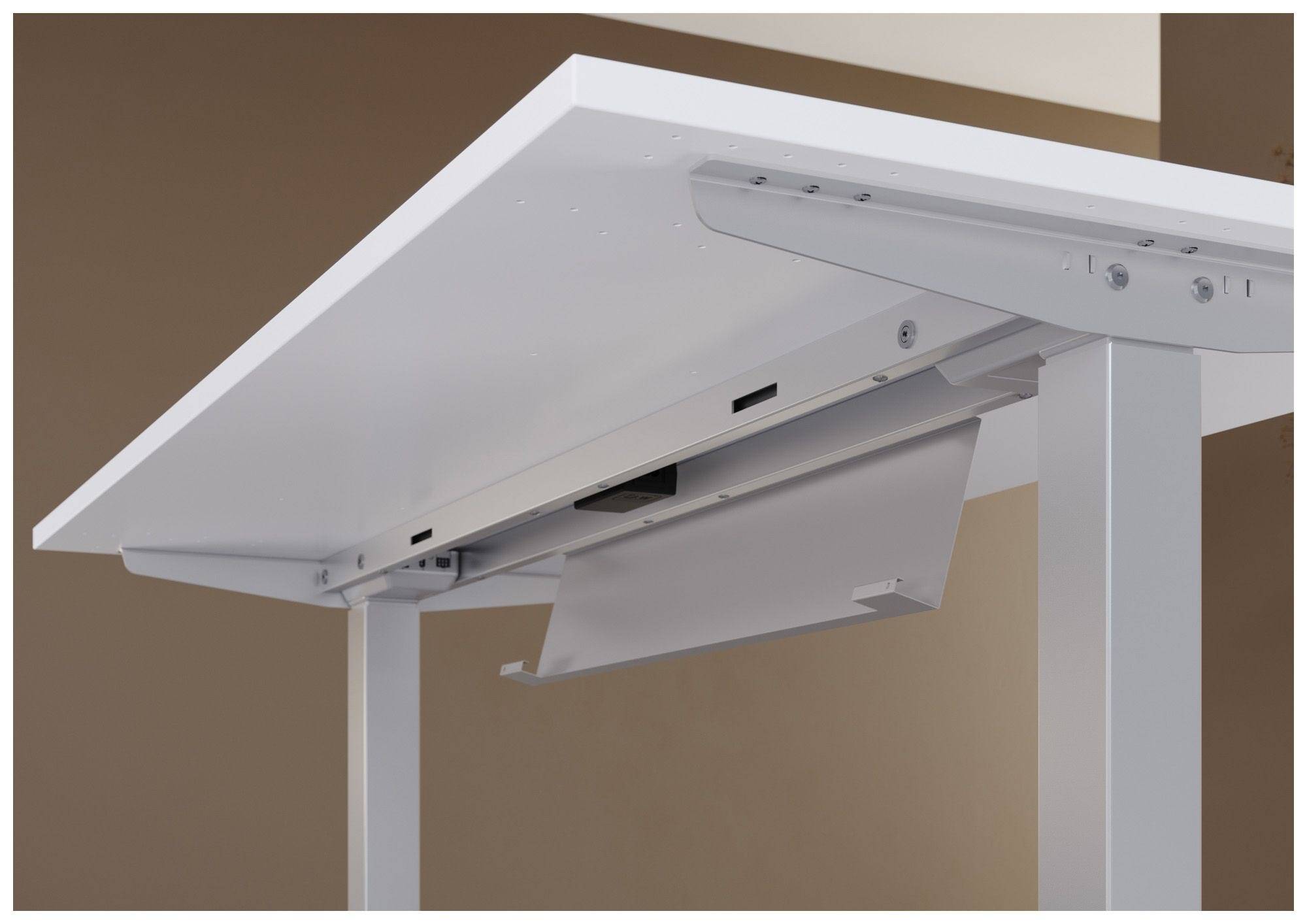 Hammerbacher Sitz-Steh-Tisch Katrin, 180 x 80 cm, Tast-Schalter, verstellbar bis 120 cm, grau-4