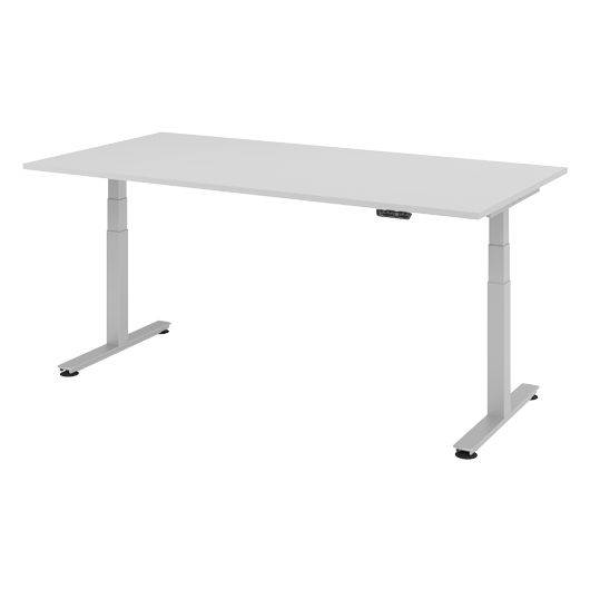 Hammerbacher Sitz-Steh-Tisch Katrin, 200 x 100cm, Memory-Schalter, verstellbar bis 127,0cm, grau-0