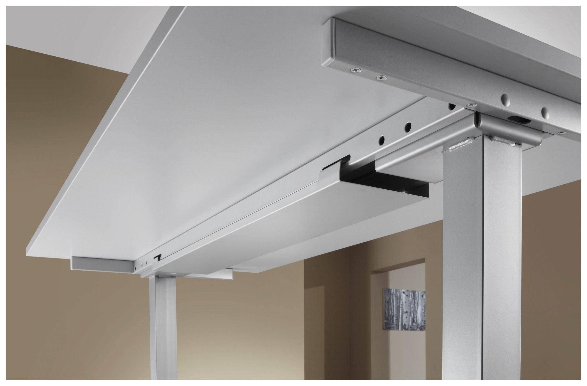 Hammerbacher Sitz-Steh-Tisch Katrin, 120 x 80cm, Memory-Schalter, verstellbar bis 127,0cm, grau-3