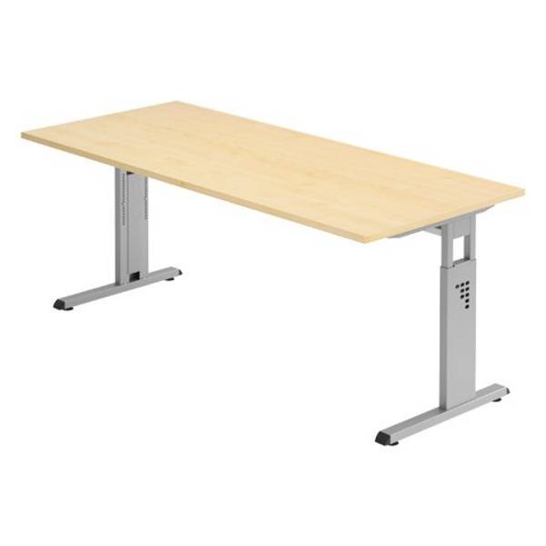 Hammerbacher Schreibtisch Mandy, 180 x 80 cm, höhenverstellbar von 65 bis 85 cm, ahorn