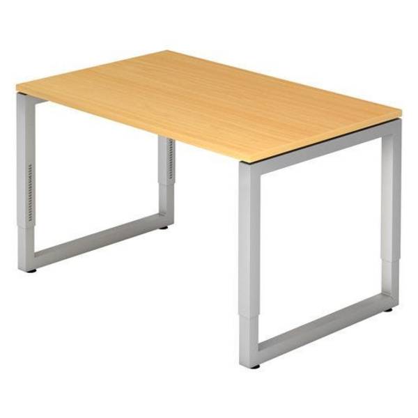 Hammerbacher Schreibtisch Ramona, 120 x 80 cm, höhenverstellbar von 65 bis 85 cm, buche