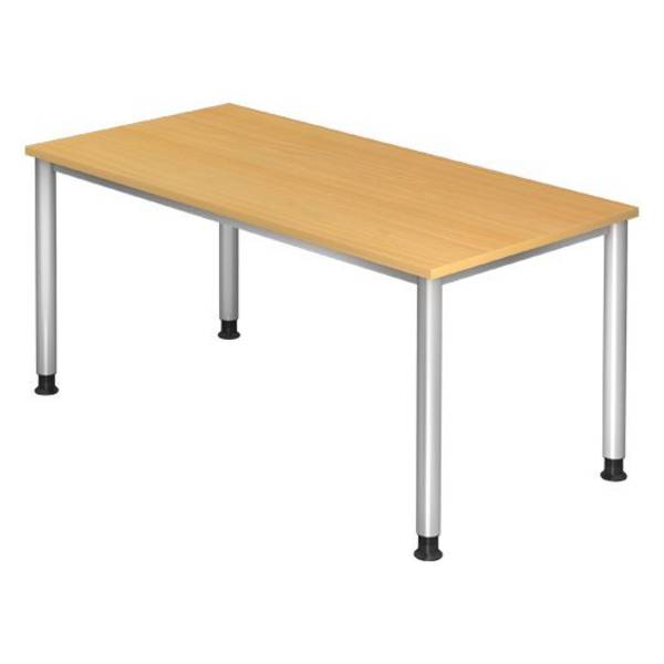 Hammerbacher Schreibtisch Hanna, 160 x 80 cm, höhenverstellbar von 68,5 bis 81 cm, buche