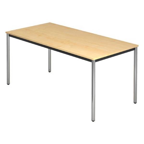 Hammerbacher Konferenztisch Daniela, 160 x 80 cm, mit Chromfüßen, ahorn