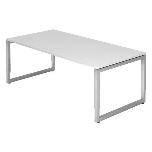 Hammerbacher Schreibtisch Ramona, 200 x 100 cm, höhenverstellbar von 65 bis 85 cm, weiß-0