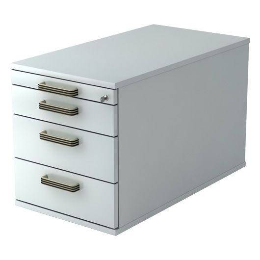 Hammerbacher Rollcontainer Securoline, 4 Schübe, 42,8 x 80 x 51,2 cm, grau-0